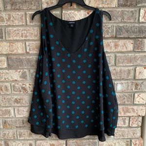 🍒💣 Torrid plus size polka dot blouse